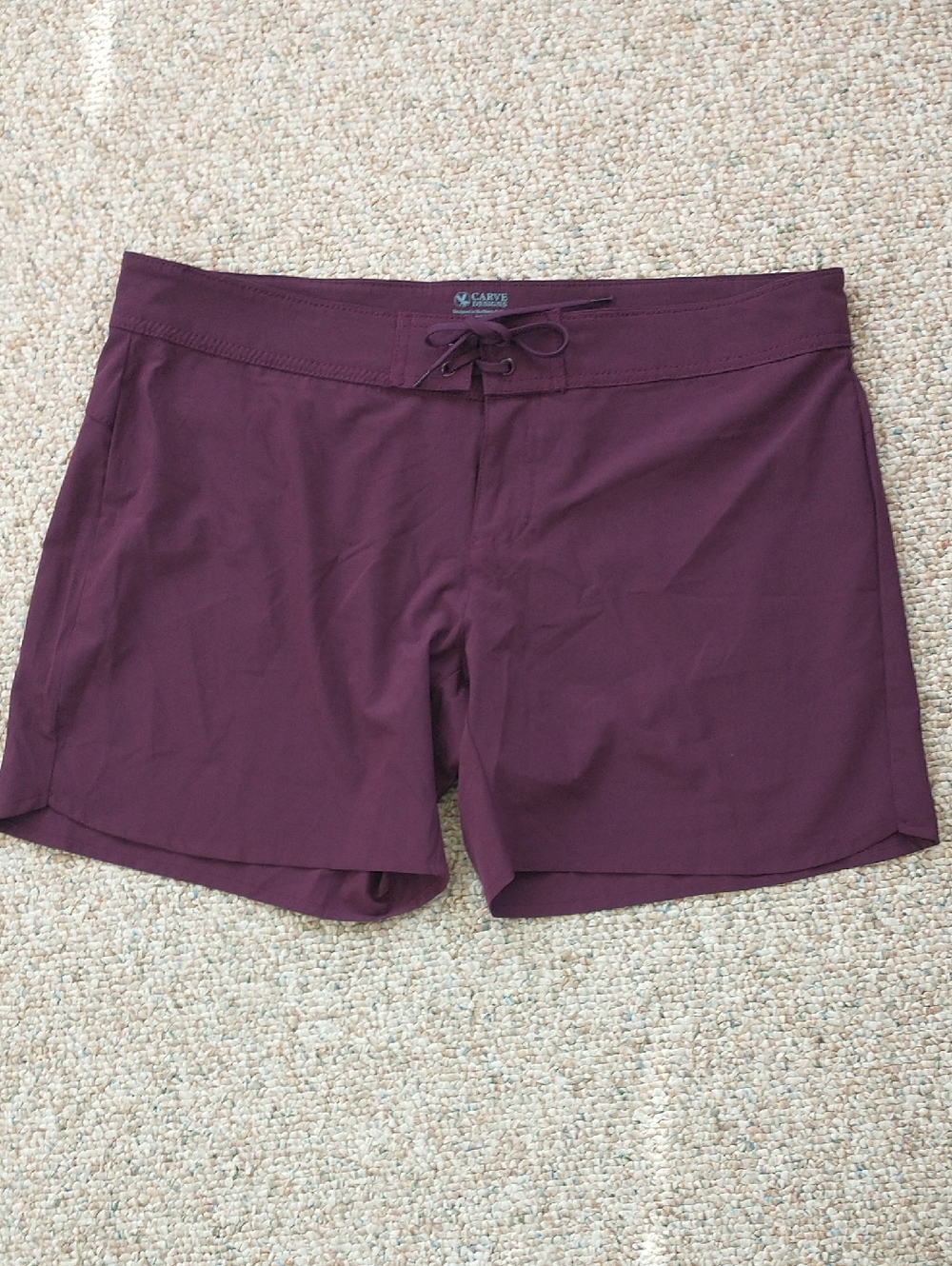 Carve Designs Noosa Board Shorts Women's Swim Surf Paddle Purple Size 14